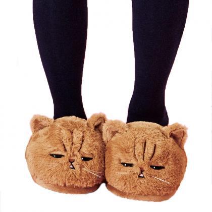 Kawaii Clothing Cute Cat Slippers Harajuku Funny..