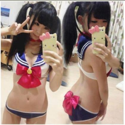 Kawaii Clothing Bañador Swimsuit Bikini Sailor..