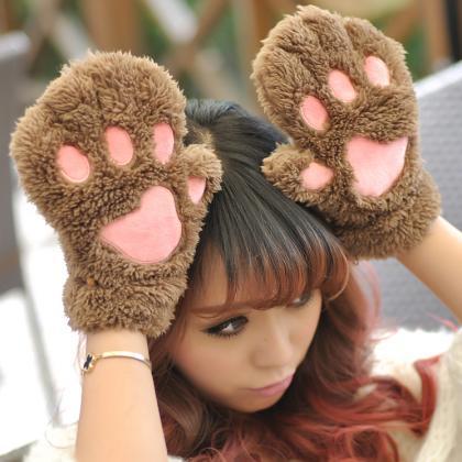 Kawaii Clothing Cute Ropa Gloves Cat Guantes Neko..
