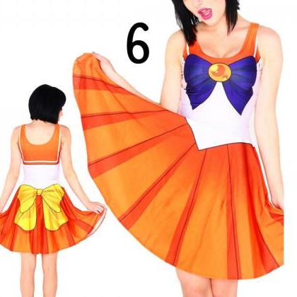 Kawaii Clothing Cute Sailor Moon Dress Vestido..