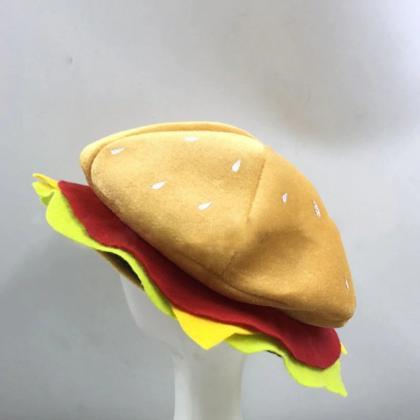Kawaii Clothing Hamburger Hat Funny Costume..