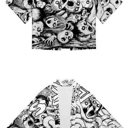 Kawaii Clothing Kimono Jacket Horror Comic Manga..