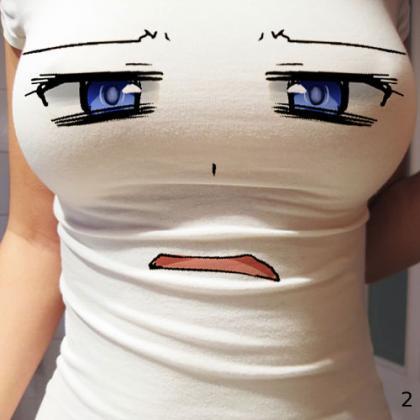 Kawaii Clothing Anime Manga Harajuku Top Cute Eyes..