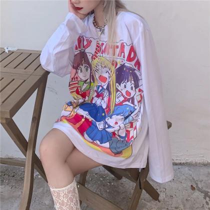 Kawaii Clothing T-shirt Anime Sailor Moon Harajuku..