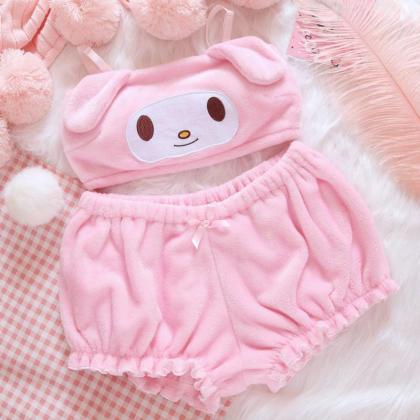 Kawaii Clothing Rabbit Bunny Pajamas Pink White..
