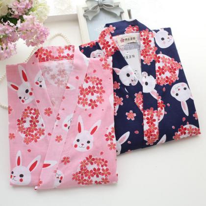 Kawaii Clothing Kimono Bunny Pajamas Rabbit Jacket..