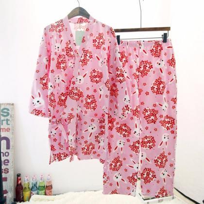 Kawaii Clothing Kimono Bunny Pajamas Rabbit Jacket..