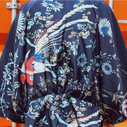 Kawaii Clothing Japanese Blue Kimono Jacket..