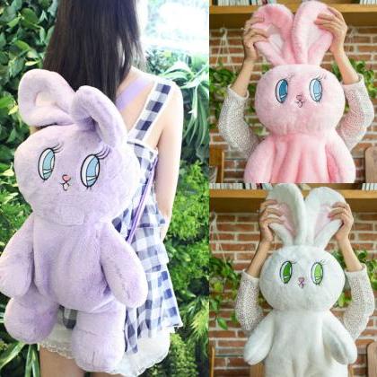 Kawaii Clothing Rabbit Bunny Backpack Bag Plush..