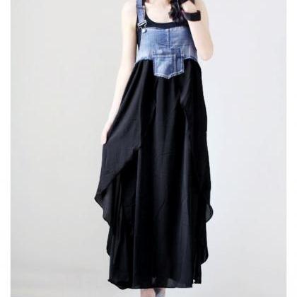 Kawaii Clothing Black Long Maxi Har..