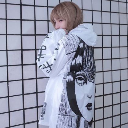 Kawaii Clothing Raincoat Horror Jacket Manga Punk..