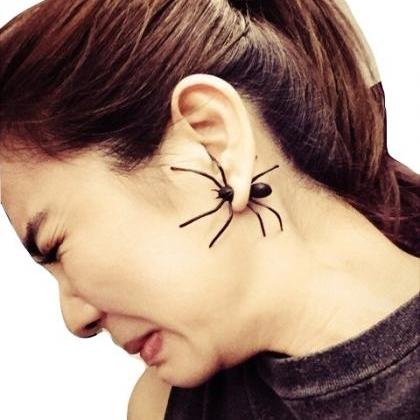 Kawaii Clothing Punk Black Spider Earring Horror..