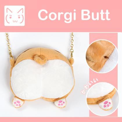 Kawaii Clothing Dog Corgi Butt Bag Earphones Hole..