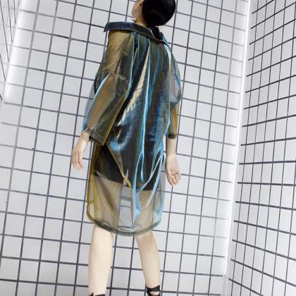 Kawaii Clothing Transparent Laser Blouse Jacket..