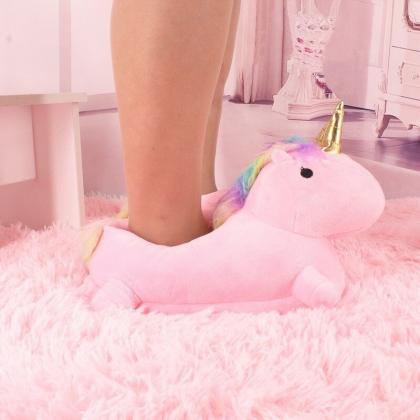 Kawaii Clothing Unicorn Slippers Shoes Pony White..