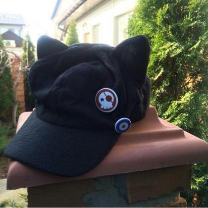 Kawaii Clothing Cat Hat Beanie Cap Ears Black..
