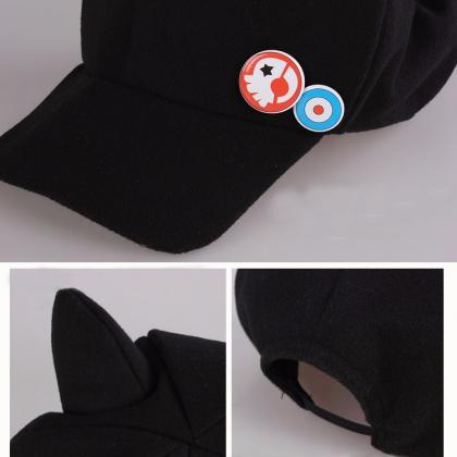 Kawaii Clothing Cat Hat Beanie Cap Ears Black..