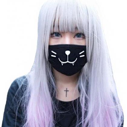Kawaii Clothing Japanese Mouth Mask Funny Cat..