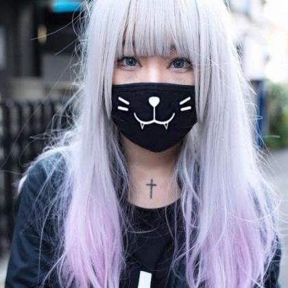 Kawaii Clothing Japanese Mouth Mask Funny Cat..