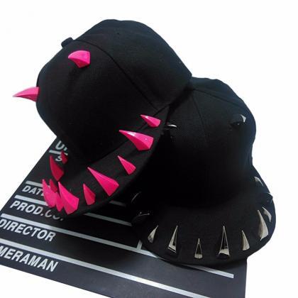 Kawaii Clothing Horns Cap Hat Spikes Black Demon..