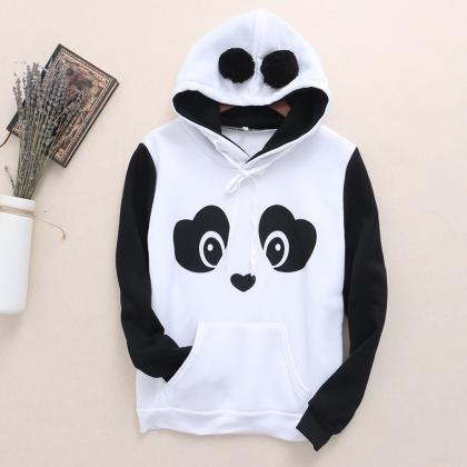 Kawaii Clothing Sweatshirt Ears Bear Panda Hoodie..