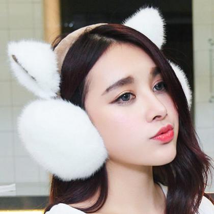 Kawaii Clothing Cat Earmuffs Headband Hairband..
