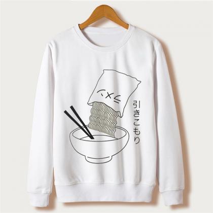Kawaii Clothing Hikikomori Noodles Sweatshirt..