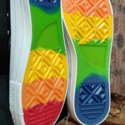 Kawaii Clothing Rainbow Sneakers Colorful Shoes..