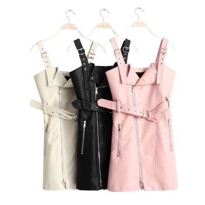 Kawaii Clothing Faux Leather Black Pink White..