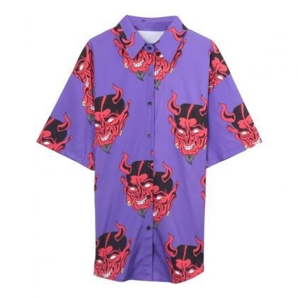 Kawaii Clothing Demons Blouse Camisa Shirt..