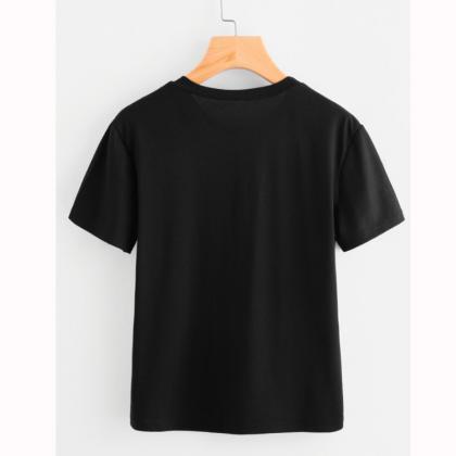Alien Be Yourself T-shirt Kawaii Clothing Black..