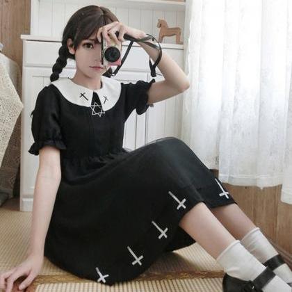 Kawaii Clothing Punk Black Japanese Gothic Lolita..