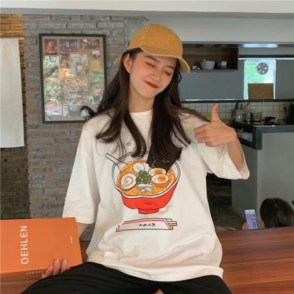 Kawaii Clothing Japanese Noodles T-shirt Ramen..