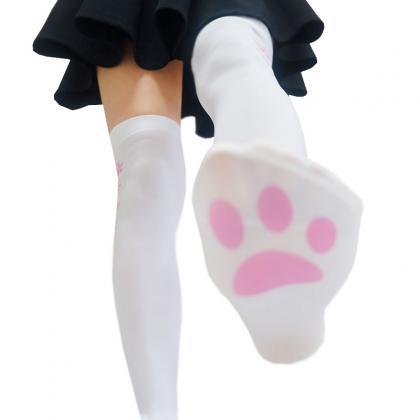 Kawaii Clothing Cat Paw Stockings Tights Pantyhose..