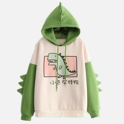 Kawaii Clothing Dinosaur Hoodie Sweatshirt Monster..