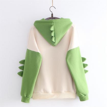 Kawaii Clothing Dinosaur Hoodie Sweatshirt Monster..