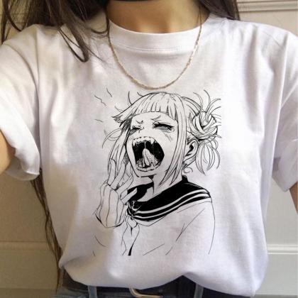 Kawaii Clothing Anime Yawn Girl T-shirt Otaku..