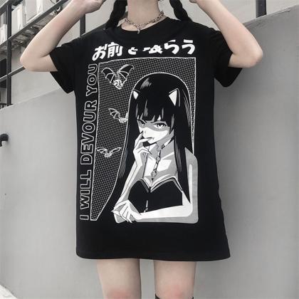 Kawaii Clothing Anime Yawn Girl T-S..