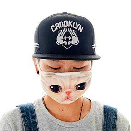 Kawaii Clothing Japanese Mouth Mask Funny Cat 3d..