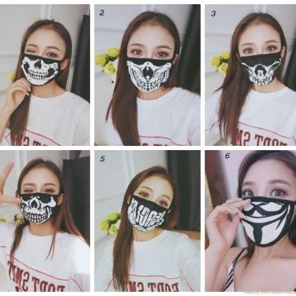 Kawaii Clothing Mask Black Punk Facial Mouth Face..