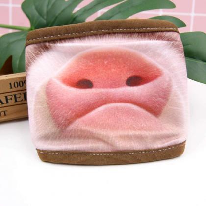 Kawaii Clothing Mask Facial Mouth Face Pig Cartoon..