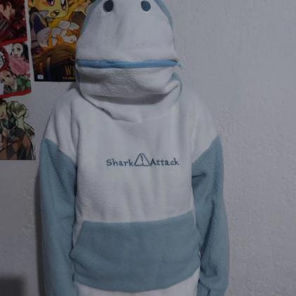 Kawaii Clothing Shark Hoodie Fin Sweatshirt..