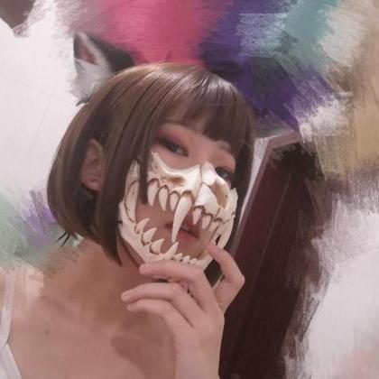 Kawaii Clothing Dragon Mask Skeleton Bones Punk..