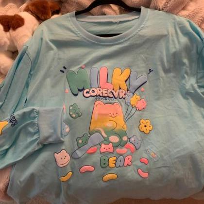 Kawaii Clothing Gummy Bear Long Sleeves T-shirt..