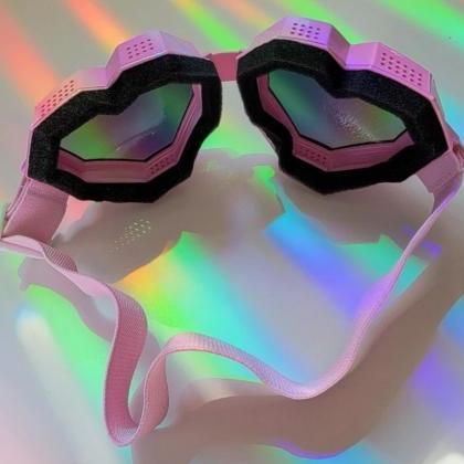 Kawaii Clothing Heart Shaped Goggles Oversized..