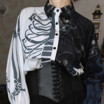Kawaii Clothing Skull Rib Cage Bones Skeleton..