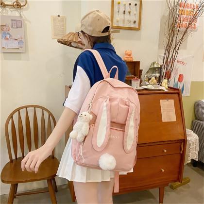 Kawaii Clothing Rabbit Ears Backpack Bunny Bag..