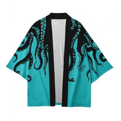 Kawaii Clothing Japanese Kimono Jacket Octopus..