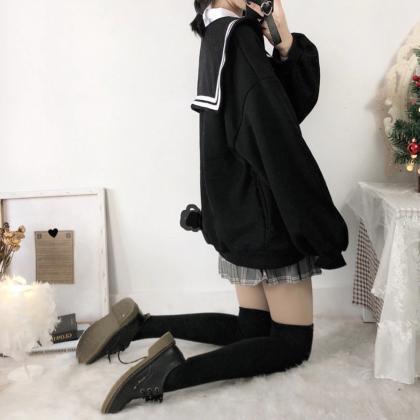 Kawaii Clothing Jk Japanese Sailor Black Jacket..