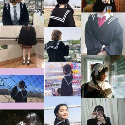 Kawaii Clothing Jk Japanese Sailor Black Jacket..